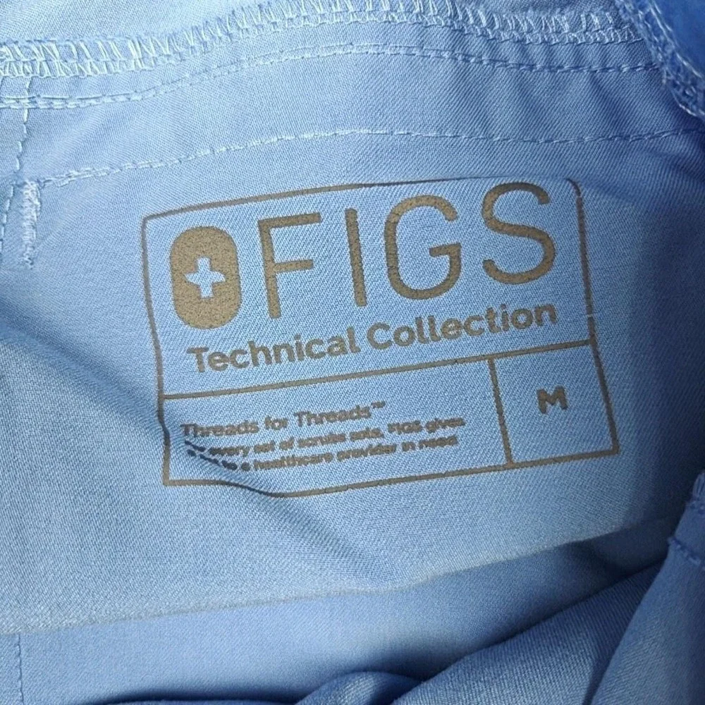 FIGS Pants Mens Medium Blue Technical Collection Cargo Scrub Workwear Stretch